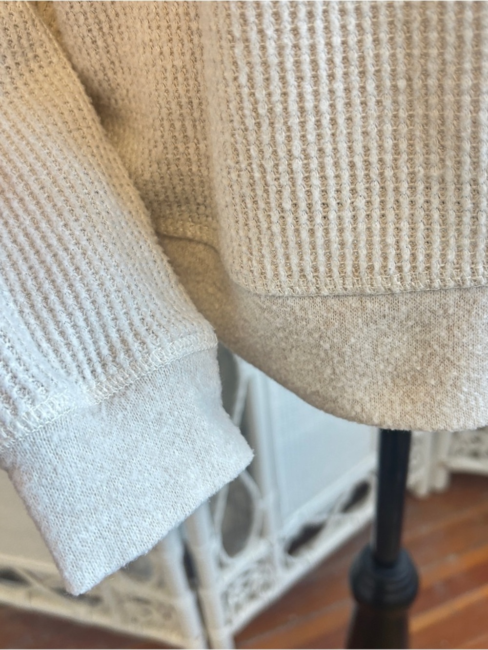 Better / Together Set Pants and Top Lounge Wear Cream Knit Women's size Large - Picture 10 of 14